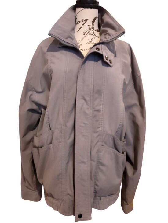 Trader Bay Jackets & Blazers - Trader Bay Gray Jacket Size L With High Collar & Snap Cuffs
